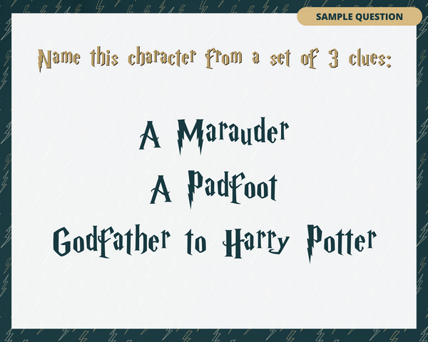 HARRY POTTER TRIVIA PRINTABLE GAME