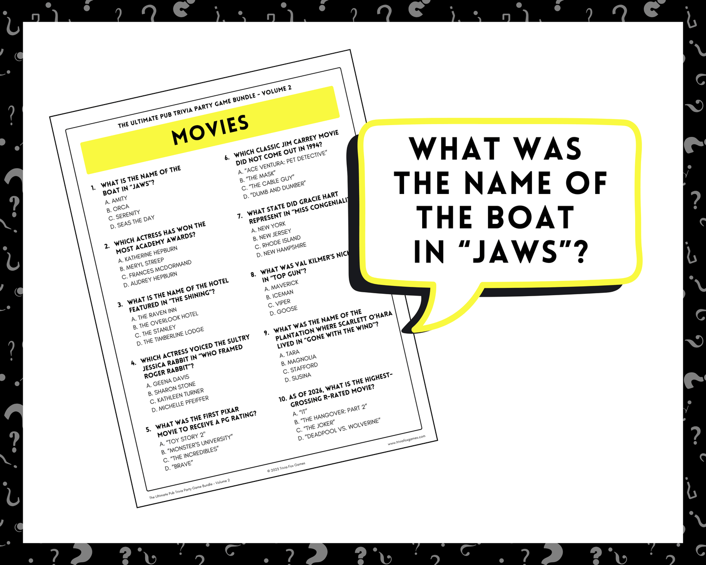 Pub Trivia Party Game Bundle (Volume 2)