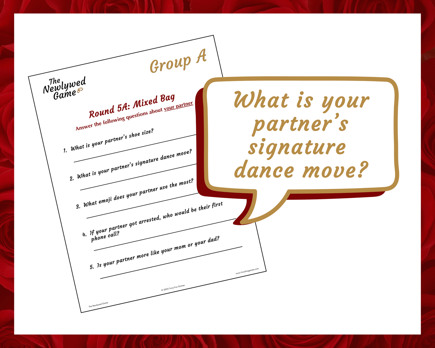 The Printable Newlywed Game
