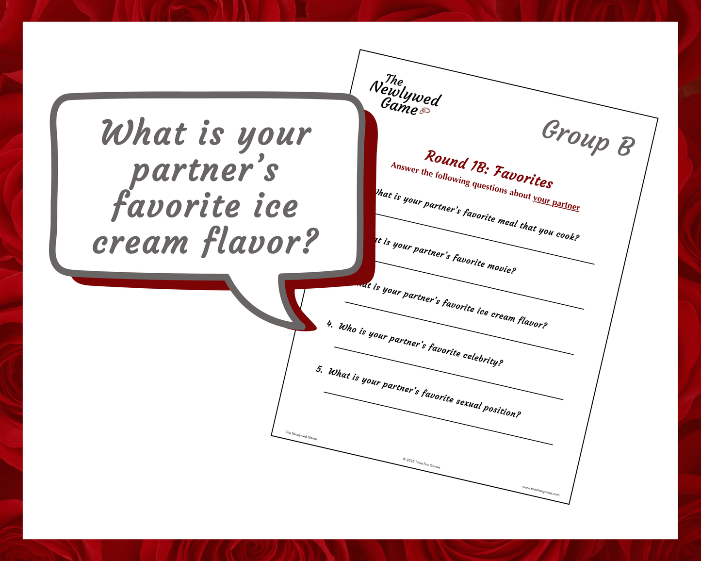 The Printable Newlywed Game