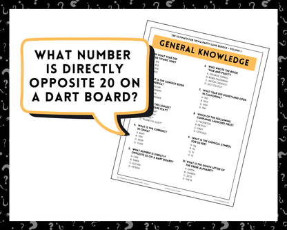 Pub Trivia Party Game Bundle (Volume 1)