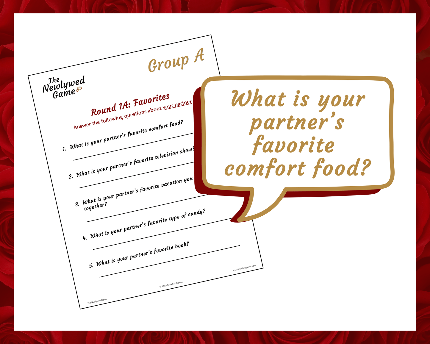 The Printable Newlywed Game