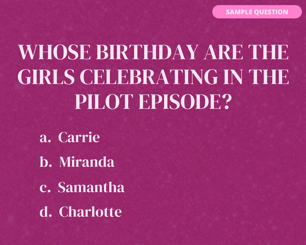 SEX AND THE CITY DIGITAL TRIVIA GAME