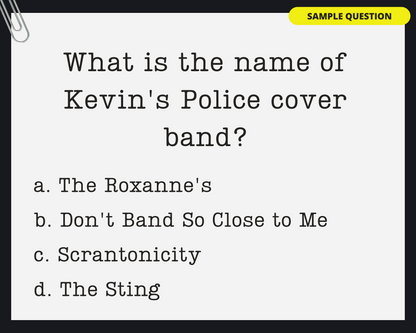 THE OFFICE PRINTABLE TRIVIA GAME