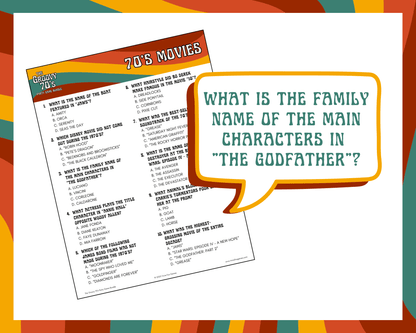 70's Trivia Party Game Bundle