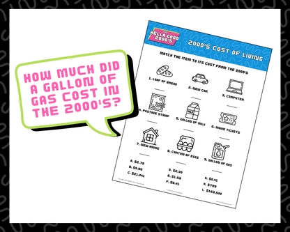 2000's Trivia Printable Game Bundle