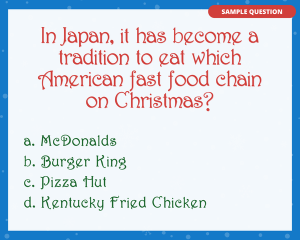 HOLIDAY TRIVIA PRINTABLE GAME