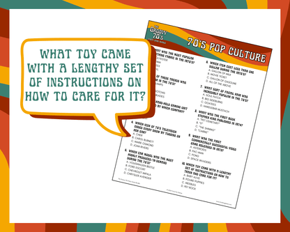70's Trivia Party Game Bundle