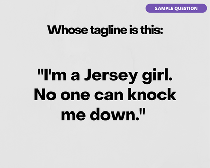 THE REAL HOUSEWIVES OF NEW JERSEY DIGITAL TRIVIA GAME