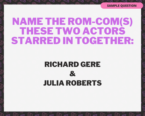 ROM-COM MOVIE TRIVIA PRINTABLE GAME