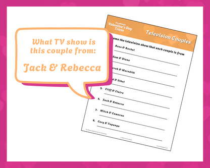 Valentine's Day Trivia Printable Game Bundle