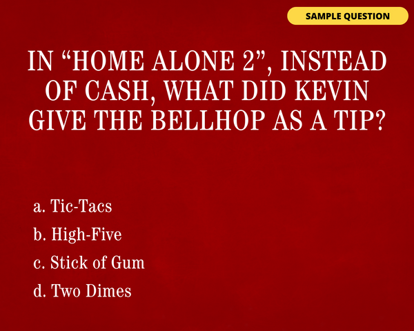 HOME ALONE DIGITAL TRIVIA GAME