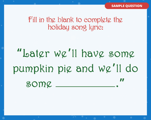 HOLIDAY TRIVIA PRINTABLE GAME