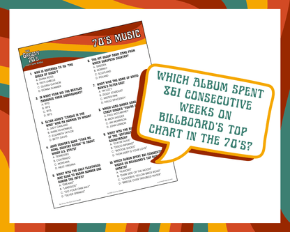 70's Trivia Party Game Bundle