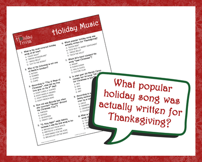 Holiday Trivia Printable Game Bundle