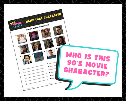 90's Trivia Printable Game Bundle