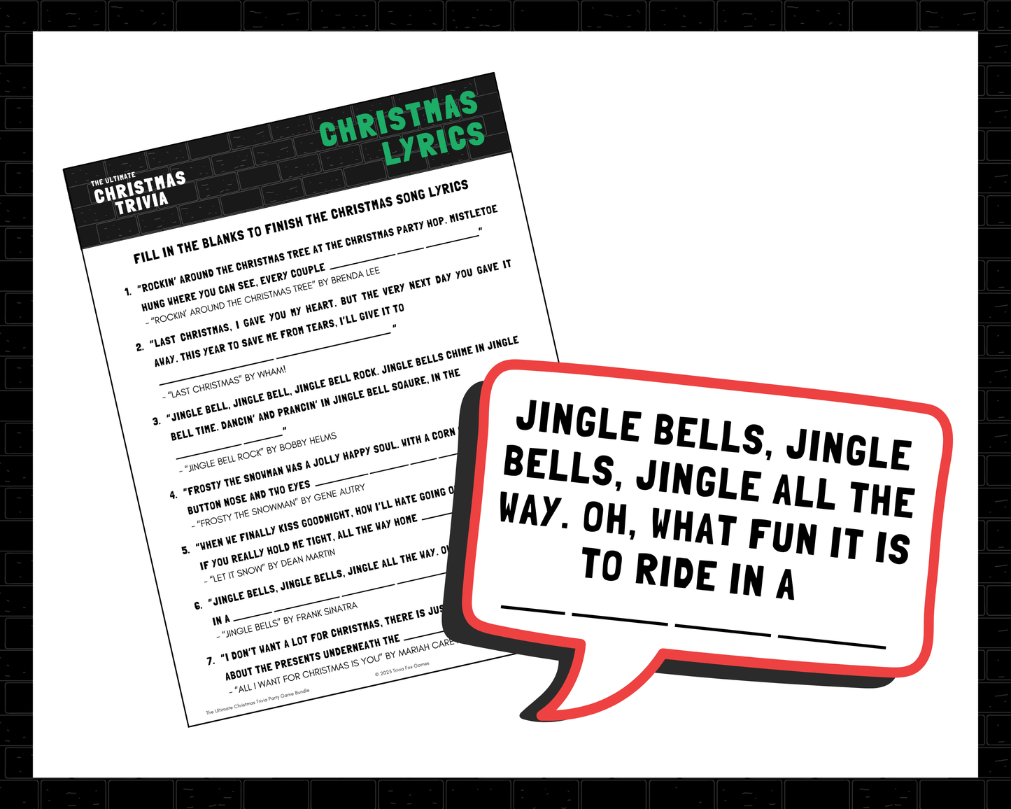 Christmas Trivia Printable Game Bundle