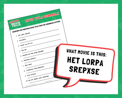 Christmas Movie Trivia Printable Game Bundle