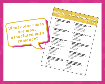 Valentine's Day Trivia Printable Game Bundle