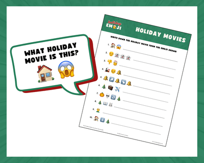 Holiday Emoji Printable Party Game Bundle