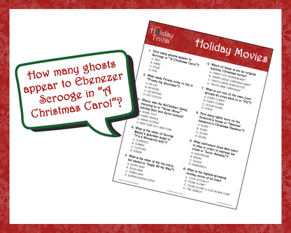Holiday Trivia Printable Game Bundle