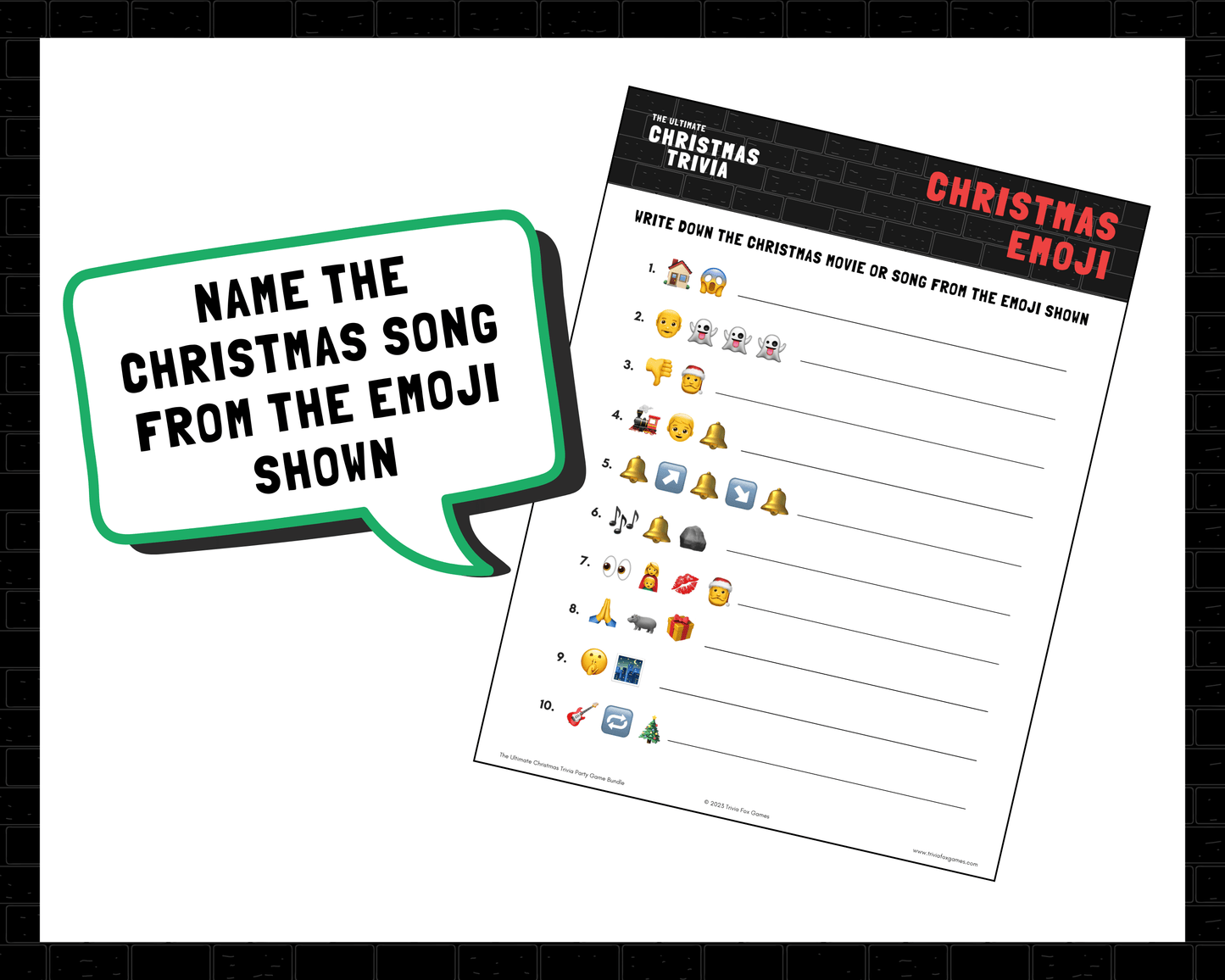 Christmas Trivia Printable Game Bundle