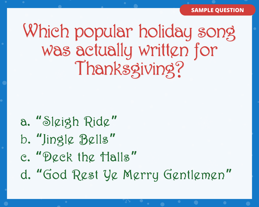 Holiday Trivia Printable Game – Trivia Fox Games Holiday Trivia Printable Game – Trivia Fox Games