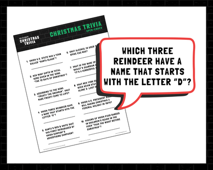Christmas Trivia Printable Game Bundle