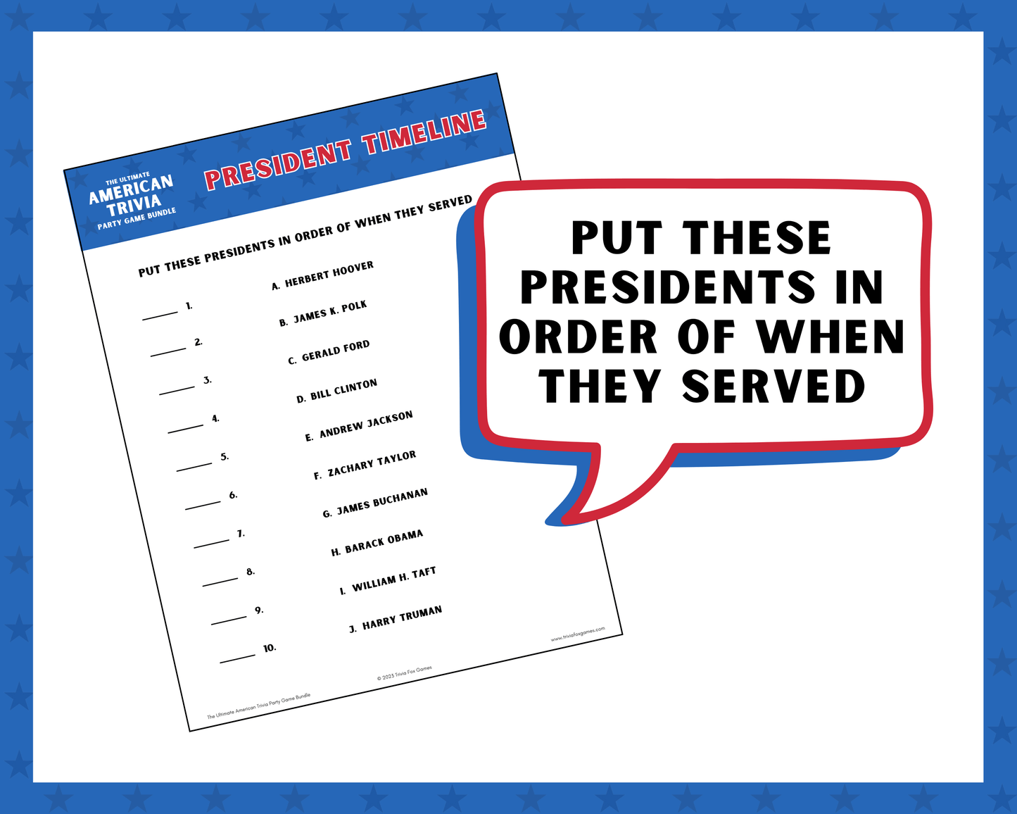 American Trivia Party Game Bundle