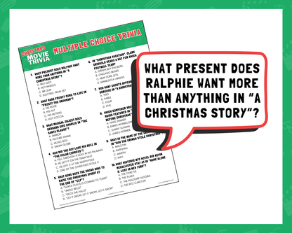 Christmas Movie Trivia Printable Game Bundle