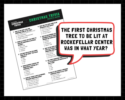 Christmas Trivia Printable Game Bundle