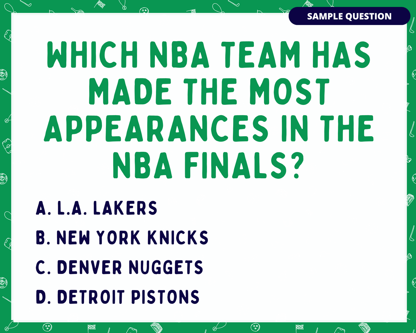 SPORTS TRIVIA Printable Game