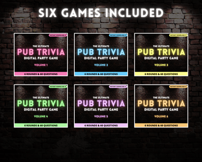 Pub Trivia Digital Game Bundle (Volumes 1-6)