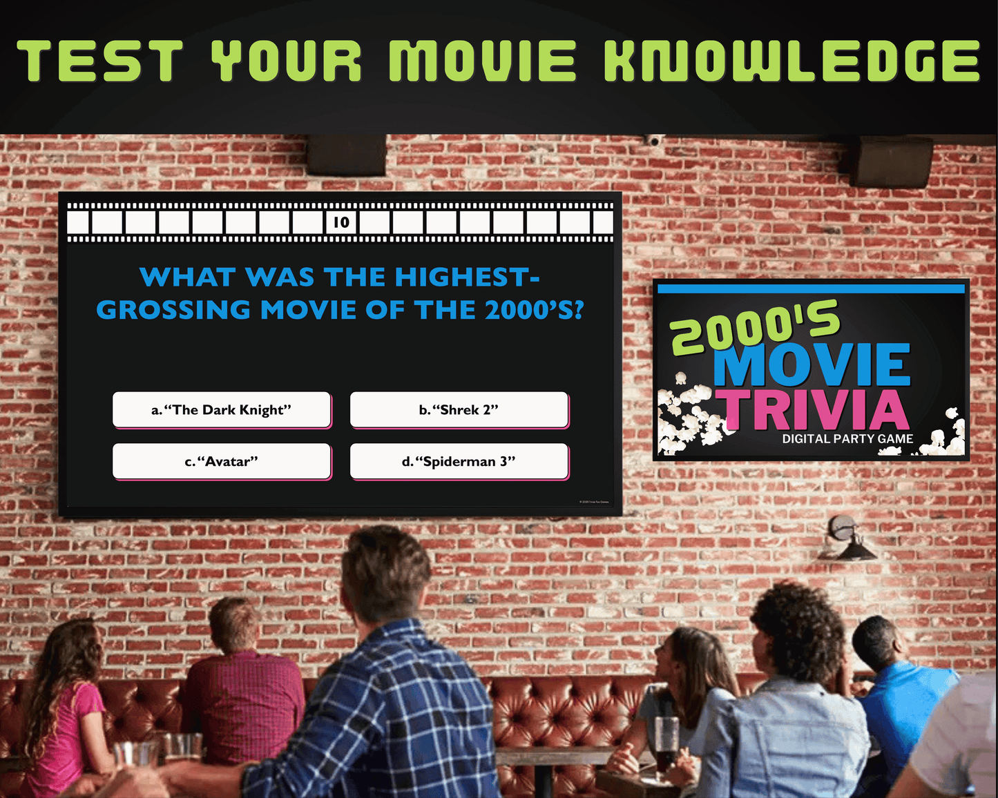 2000's Movie Trivia Digital Game