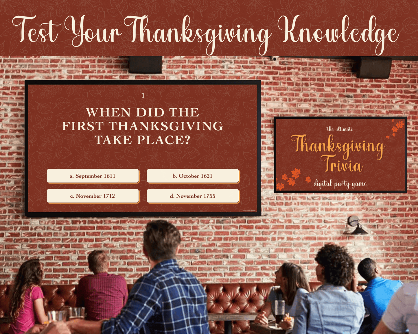 Thanksgiving Trivia Digital Party Game