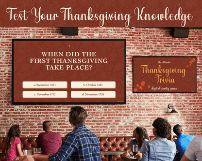 Thanksgiving Trivia Digital Party Game