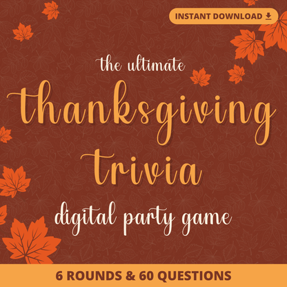 Thanksgiving Trivia Digital Party Game