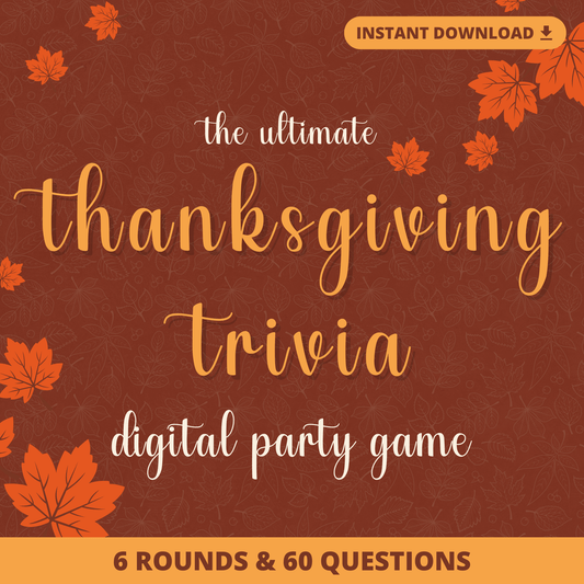 Thanksgiving Trivia Digital Party Game