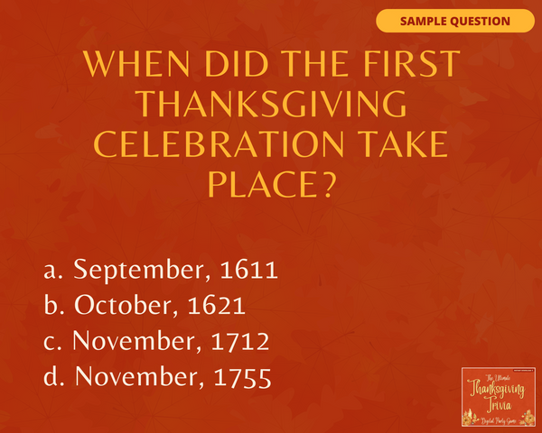 THANKSGIVING TRIVIA GAME BUNDLE PACK