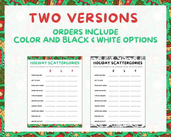 KIDS HOLIDAY PRINTABLE GAMES