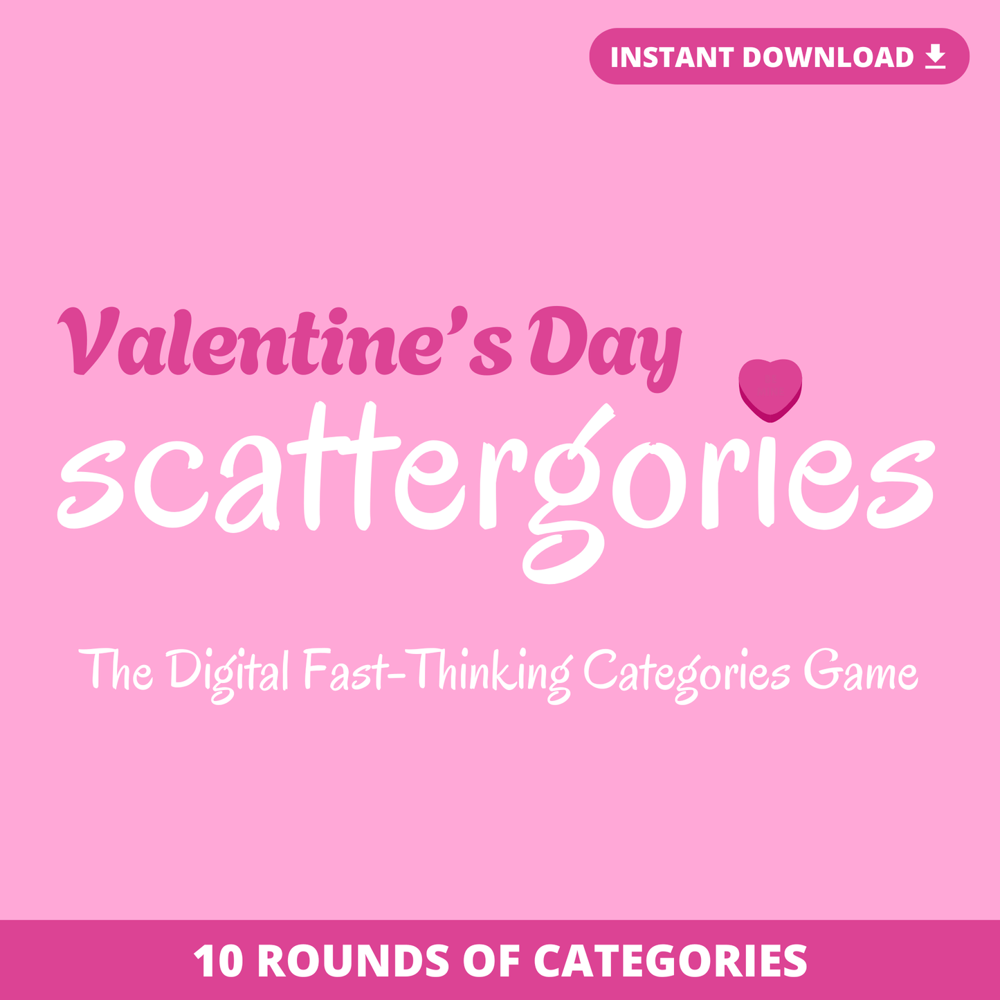 Valentine's Day Scattergories Digital Party Game