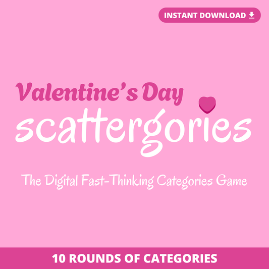 Valentine's Day Scattergories Digital Party Game