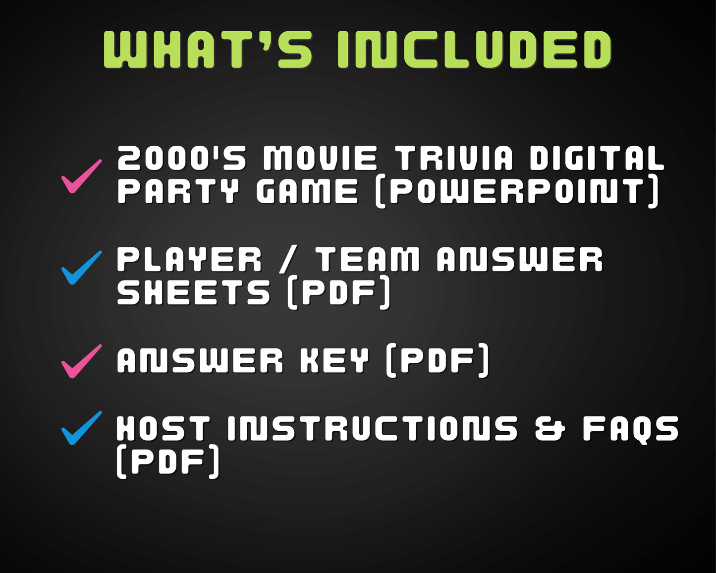 2000's Movie Trivia Digital Game
