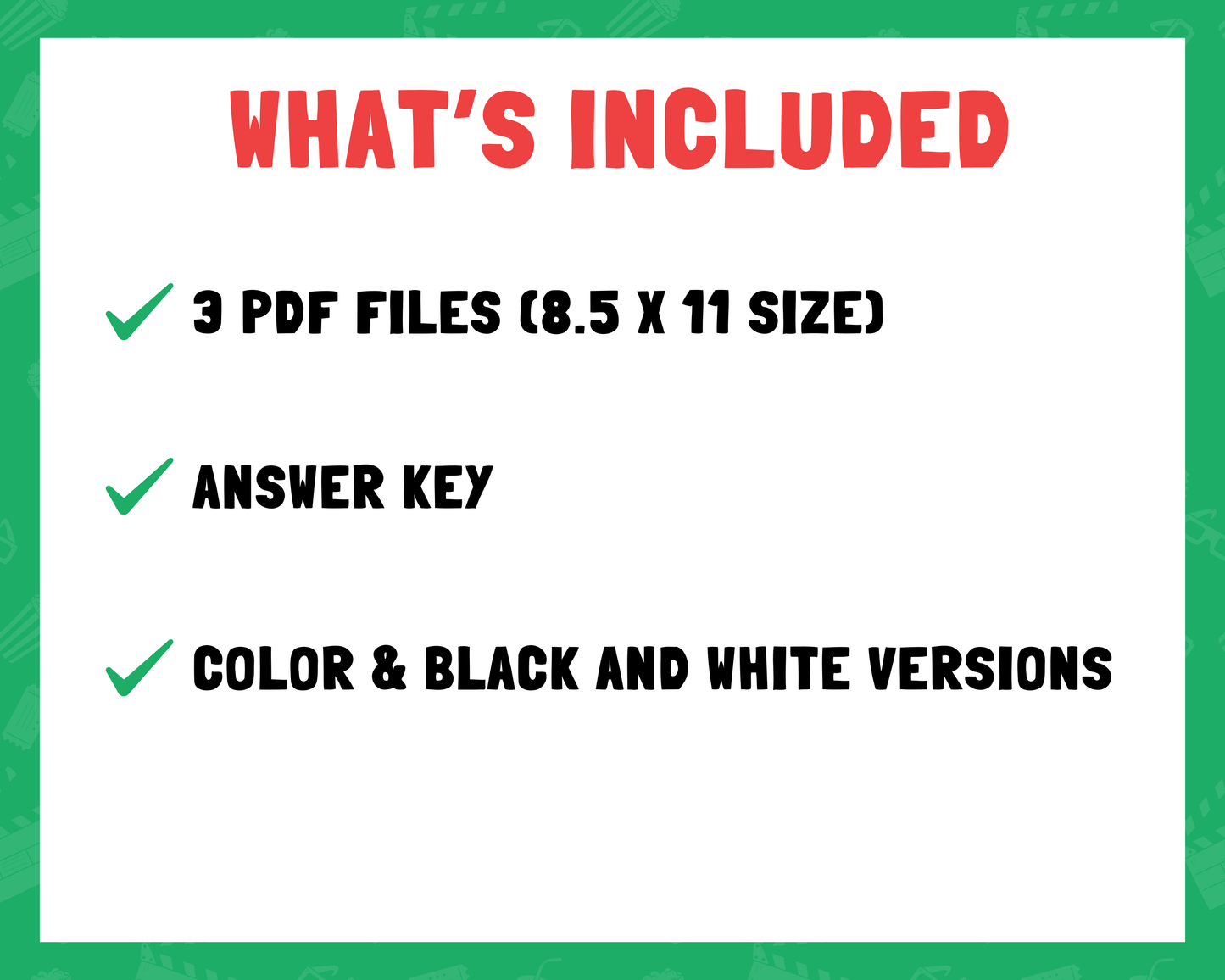 Christmas Movie Trivia Printable Game Bundle