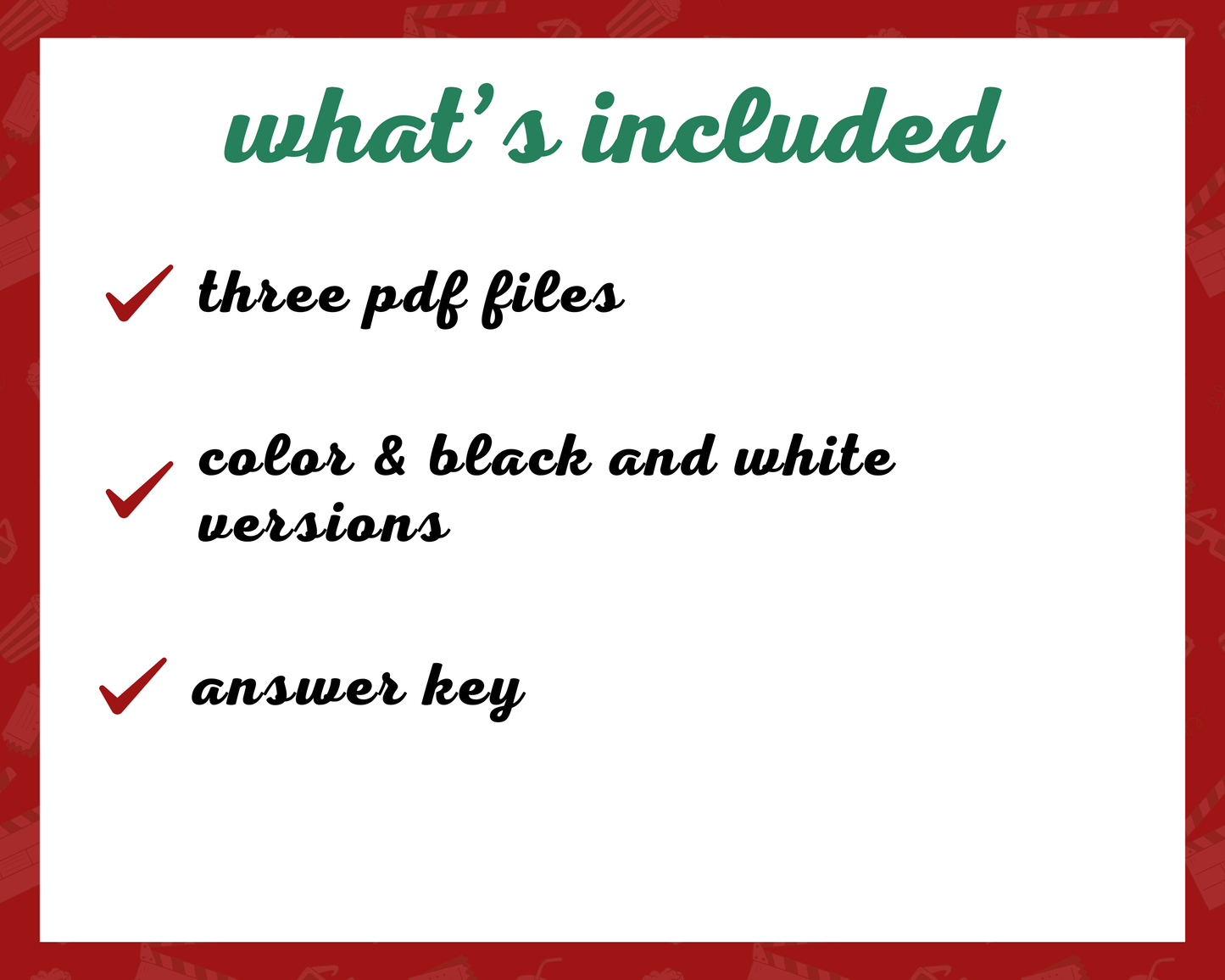 Holiday Movie Trivia Printable Game Bundle