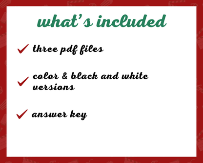 Holiday Movie Trivia Printable Game Bundle
