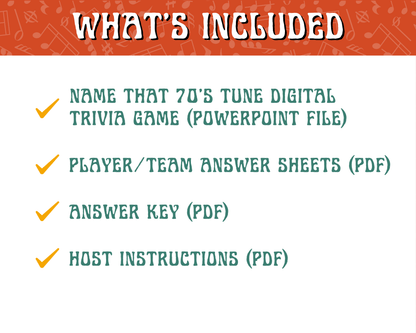 Name That 70's Tune Digital Game