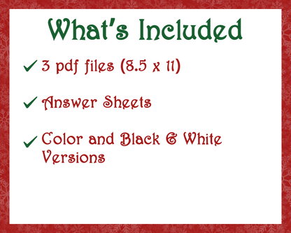 Holiday Trivia Printable Game Bundle