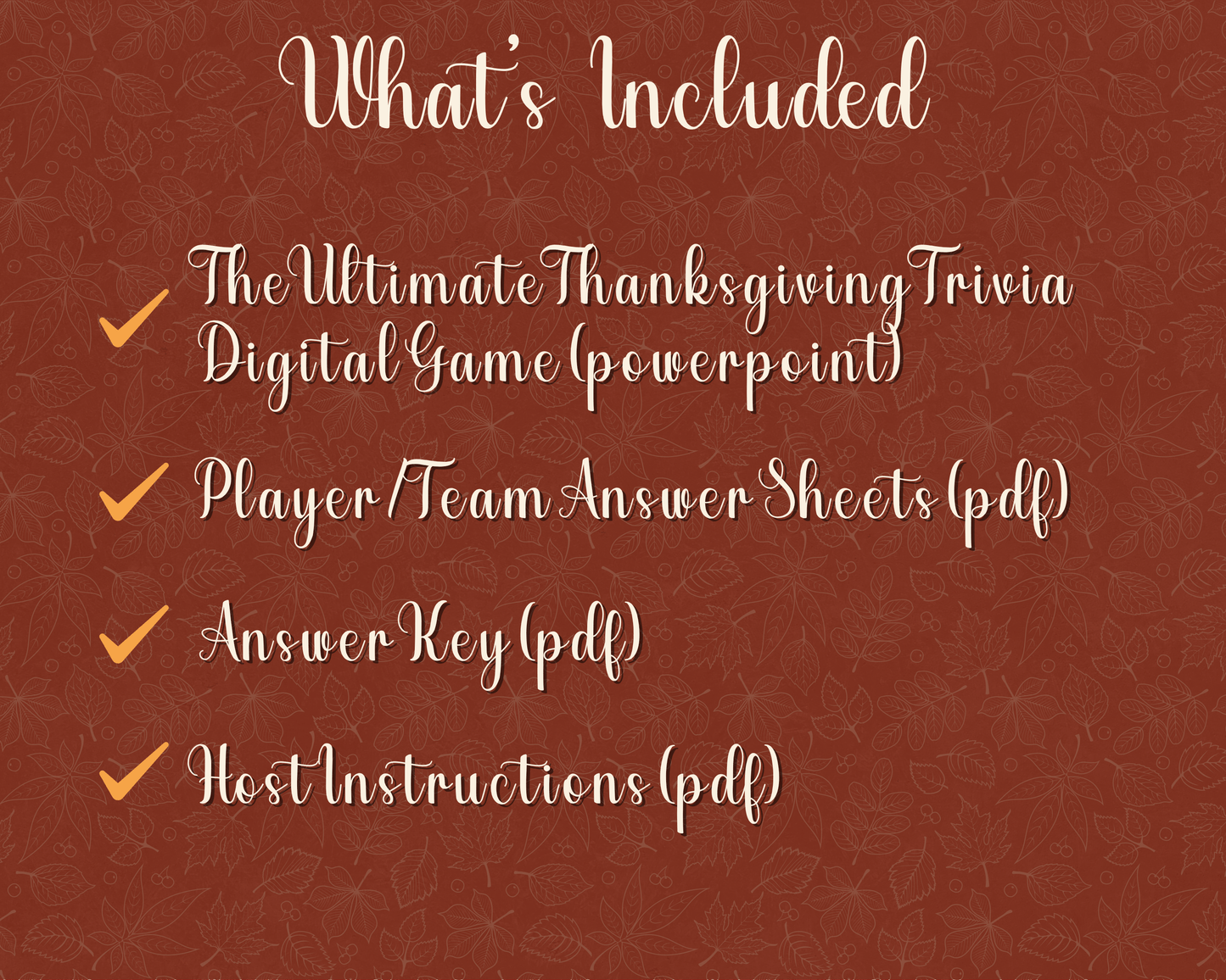 Thanksgiving Trivia Digital Party Game