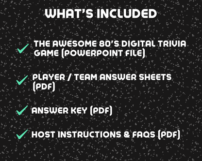 Awesome 80's Digital Trivia Game